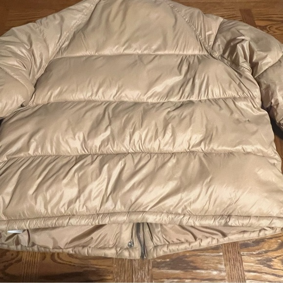 Abercrombie & Fitch Oversized Utility Puffer Jacket in Tan Sz L Water Resistant - Picture 13 of 16